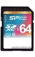 Карта памяти Silicon-Power SDXC UHS-1 (Class 10) 64GB (SP064GBSDXC10V10)